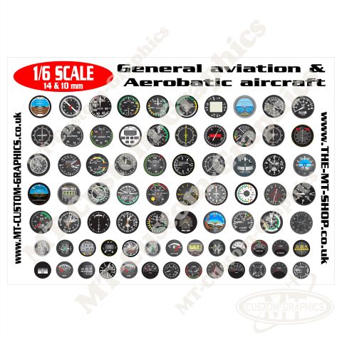 1/6 Scale General & Aerobatic Set of Instrument